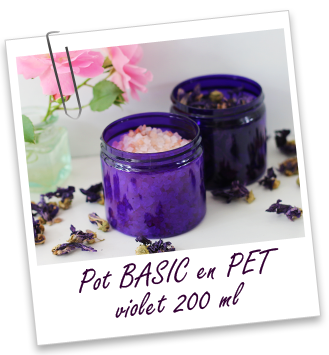 Pot PET recyclé 200 ml violet BASIC Aroma-Zone Pot PET recyclé 200 ml violet BASIC Aroma-Zone