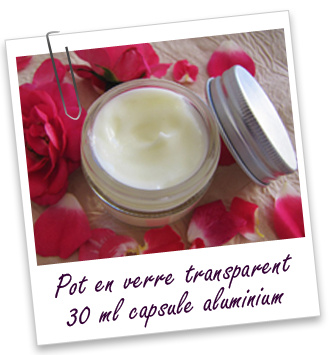 Pot en verre transparent 30 ml et capsule en aluminium Aroma-Zone