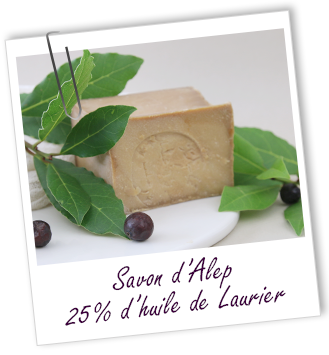 Savon Alep à 25% d'huile de baies de Laurier Aroma-Zone