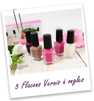 Lot de 5 flacons de vernis à ongles en verre 6 ml Aroma-Zone