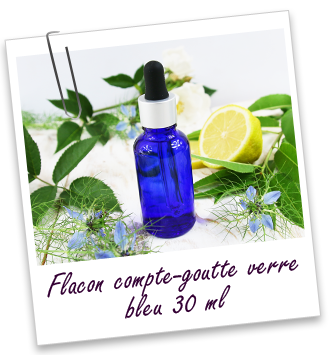 Flacon compte-goutte en verre bleu 30ml Aroma-Zone