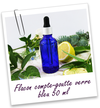 Flacon compte-goutte en verre bleu 50ml Aroma-Zone Flacon compte-goutte en verre bleu 50ml Aroma-Zone
