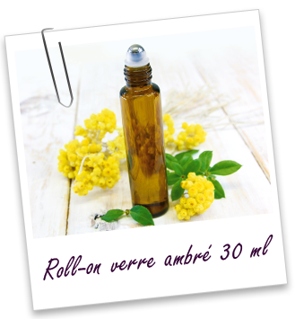 Flacon roll-on 30 ml en verre ambré et bille acier Aroma-Zone Flacon roll-on 30 ml en verre ambré et bille acier Aroma-Zone