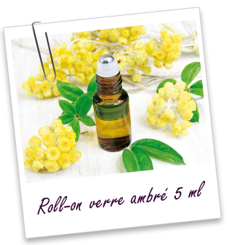 Flacon roll-on 5 ml en verre ambré et bille acier Aroma-Zone