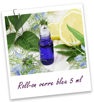 Flacon roll-on 5 ml en verre coloré et bille acier Aroma-Zone