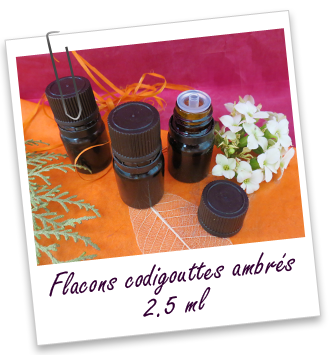 Flacons en verre ambré 2.5 ml 