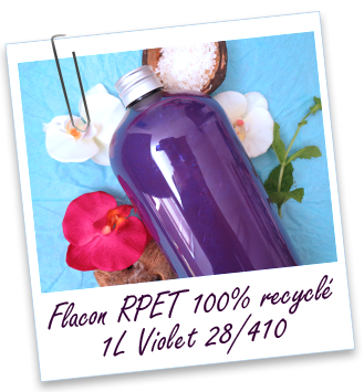 Flacon PET coloré violet 100% recyclé 1L Aroma-Zone