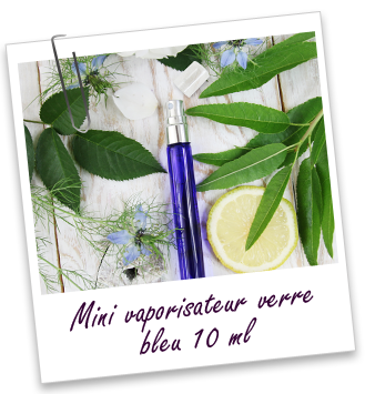 Mini-vaporisateur en verre coloré bleu 10 ml Aroma-Zone