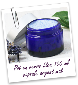 Pot verre bleu 100 ml Aroma-Zone Pot verre bleu 100 ml Aroma-Zone