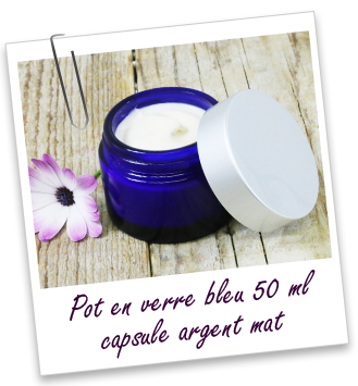 Pot verre bleu 50 ml Aroma-Zone Pot verre bleu 50 ml Aroma-Zone