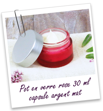 Pot verre rose 30 ml Aroma-Zone Pot verre rose 30 ml Aroma-Zone