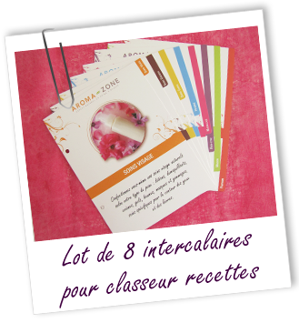 Intercalaires pour classeur de recettes (1 jeu de 8 intercalaires) Aroma-Zone