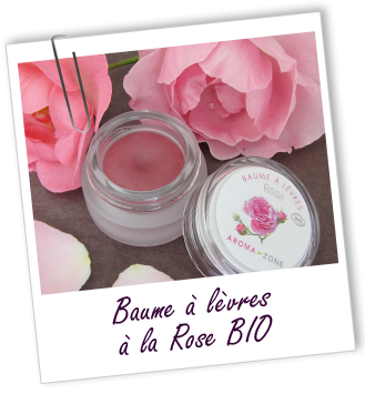 Baume à lèvres BIO au Karité et à la ROSE Aroma-Zone