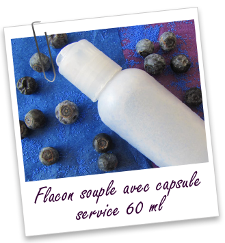Flacon en plastique souple 60 ml et capsule service Aroma-Zone