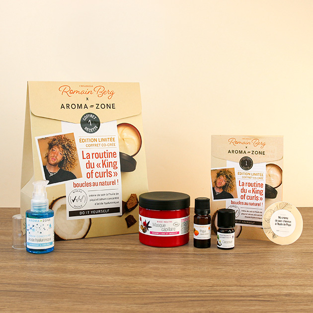 Coffret cosmétique maison la routine du king of curls Boucles au naturel co-créé avec Romain Berg
