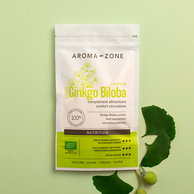 Poudre de GINKGO BILOBA BIO Poudre de GINKGO BILOBA BIO