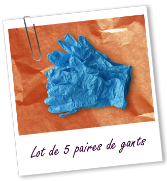 Gants en nitrile bleu (lot de 5 paires) Aroma-Zone
