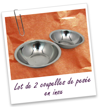 Coupelles de pesée en inox (lot de 2) Aroma-Zone