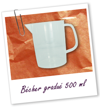 Bécher gradué 500 ml en plastique Aroma-Zone