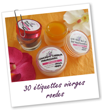 Etiquettes vierges adhésives rondes (lot de 20) Aroma-Zone