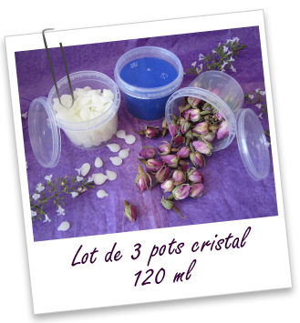 Pots cristal 120 ml (lot de 3) Aroma-Zone