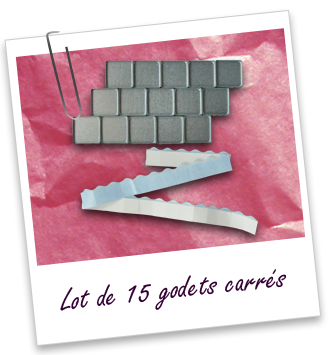 Matériel de compactage : lot de 15 godets carrés Aroma-Zone