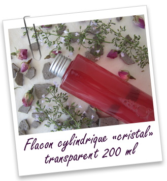 Flacon cylindrique en PET cristal 200 ml Aroma-Zone