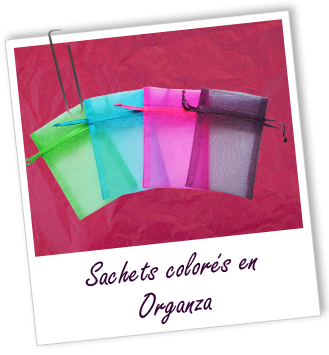 Sachets colorés en organza (lot de 4) Aroma-Zone