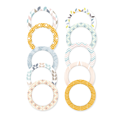 lot de 10 étiquettes vierges format rond